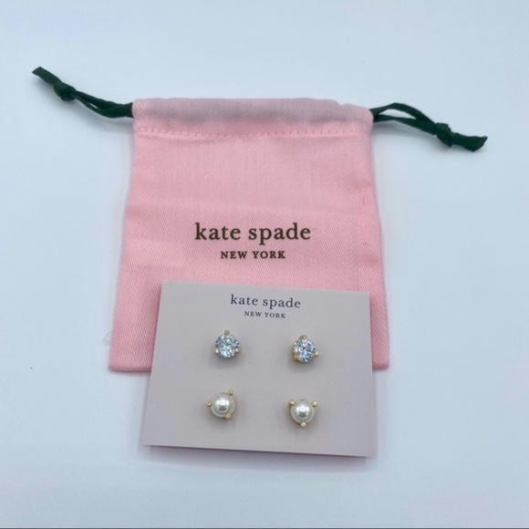 kate spade Jewelry - NWT KATE SPADE New York Rise & Shine Stud Earrings Set of 2 With Pouch